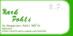 mark pohli business card